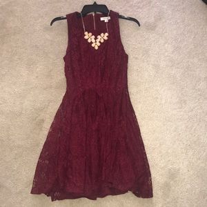 Maroon Lacy Dress